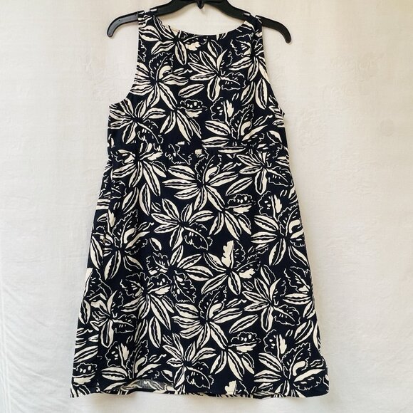 Patagonia Pataloha Womens 8 Blue Hawaiian Sleeveless Dress Cotton Floral Hemp - Picture 4 of 8